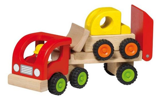 Goki Play vehicle low loader with wheel loader