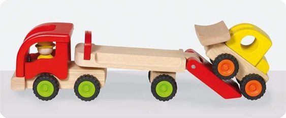 Goki Play vehicle low loader with wheel loader