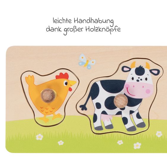 Goki Steckpuzzle 4 Teile - Auf dem Land