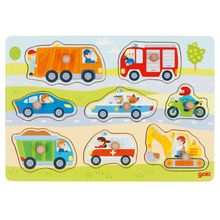 Peg puzzle 8 Pieces - Vehicles