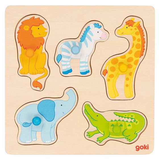 Goki Steckpuzzle Auf Safari - 5 Teile