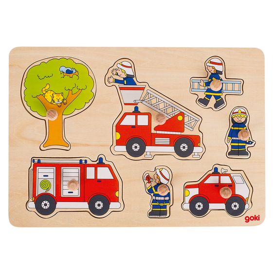 Goki Steckpuzzle Feuerwehreinsatz