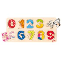 Steckpuzzle mit Hintergrund zum Zählen lernen 10 Teile