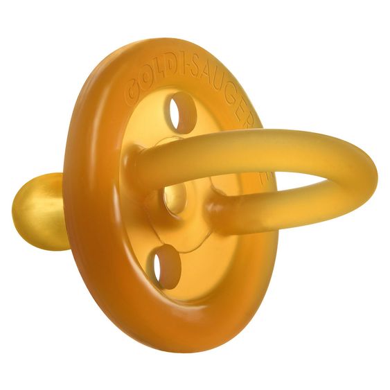 Goldi Schnuller Naturform symmetrisch - Kautschuk 3-24 M
