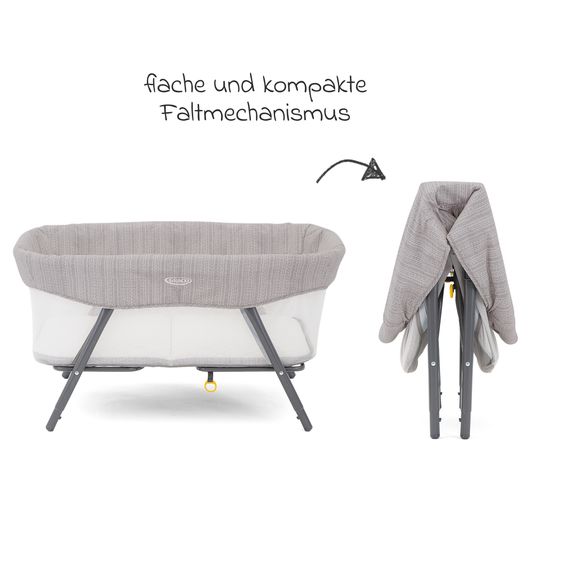 Graco 2-1 Beistellbett & Reisebett Side-By-Side ab Geburt - 6 Monate inkl. Matratze & Transporttasche - Fossil