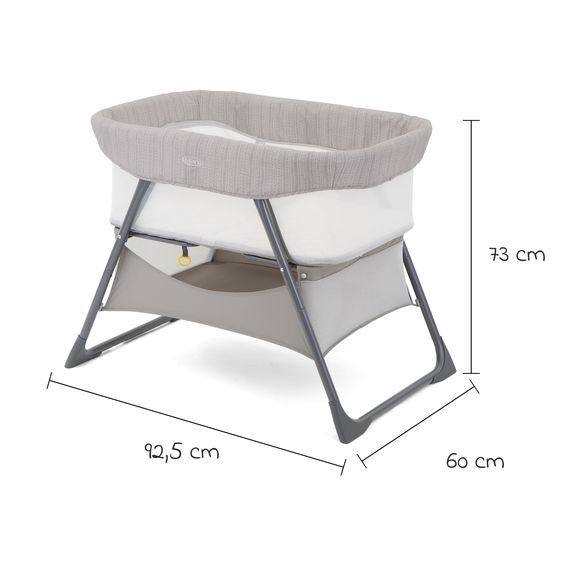 Graco 2-1 Beistellbett & Reisebett Side-By-Side ab Geburt - 6 Monate inkl. Matratze & Transporttasche - Fossil