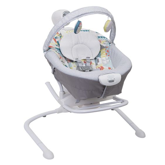 Graco 2 in 1 Babyschaukel und -wippe Duet Sway mit Spielbügel - Patchwork