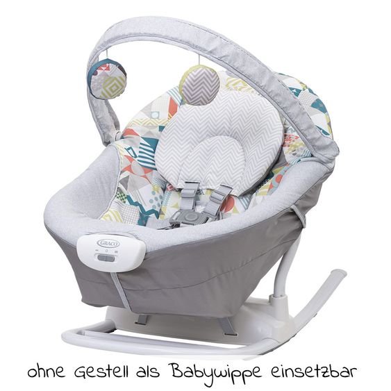 Graco 2 in 1 Babyschaukel und -wippe Duet Sway mit Spielbügel - Patchwork