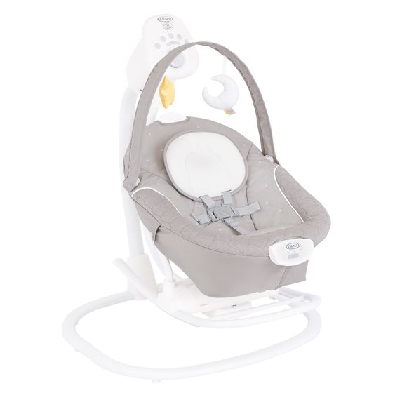 Graco 2in1 baby swing & bouncer SoftSway with Magnetic Motion from birth - 6 months incl. play arch with 2 toys - Starlight