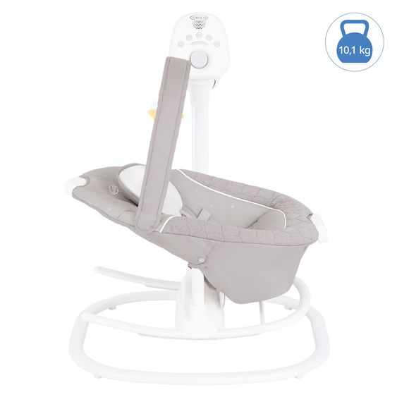Graco 2in1 baby swing & bouncer SoftSway with Magnetic Motion from birth - 6 months incl. play arch with 2 toys - Starlight