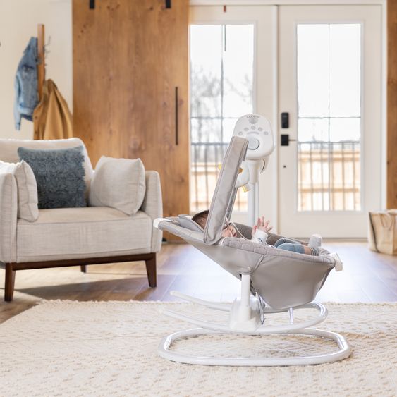Graco 2in1 baby swing & bouncer SoftSway with Magnetic Motion from birth - 6 months incl. play arch with 2 toys - Starlight