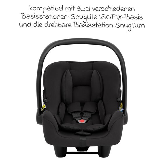 Graco 3in1 Kombi-Kinderwagen-Set Near2Me DLX bis 22 kg belastbar mit Babywanne, Babyschale SnugLite & Regenschutz - Midnight