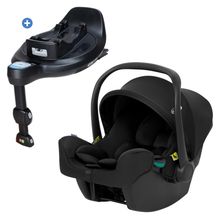 Babyschale SnugLite & SnugTurn i-Size R129 Basisstation ab Geburt bis 13 kg ( 40 cm - 75 cm) inkl. Sitzverleinerer & Sonnenverdeck - Midnight