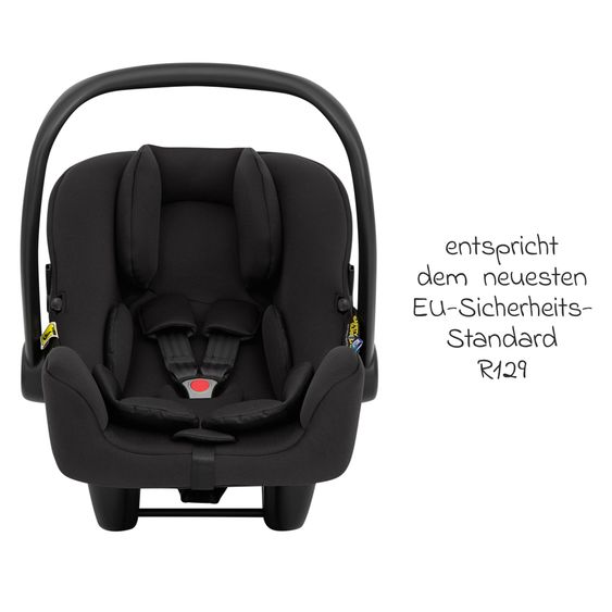 Graco Babyschale SnugLite & SnugTurn i-Size R129 Basisstation ab Geburt bis 13 kg ( 40 cm - 75 cm) inkl. Sitzverleinerer & Sonnenverdeck - Midnight