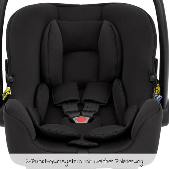 Graco Babyschale SnugLite & SnugTurn i-Size R129 Basisstation ab Geburt bis 13 kg ( 40 cm - 75 cm) inkl. Sitzverleinerer & Sonnenverdeck - Midnight