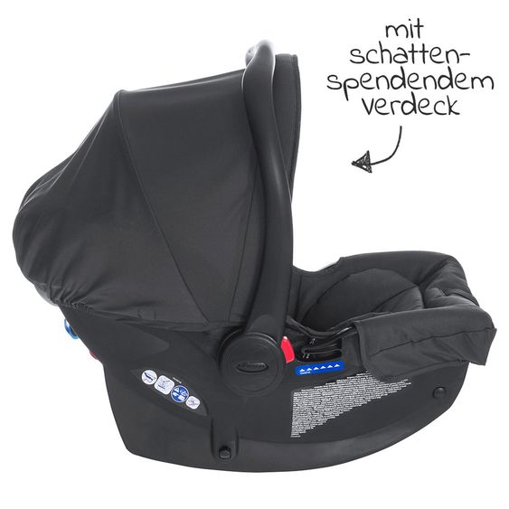 Graco Babyschale SnugRide - Gruppe 0+ - ab Geburt - 15 Monate (ab Geburt - 13 kg) - Midnight Black