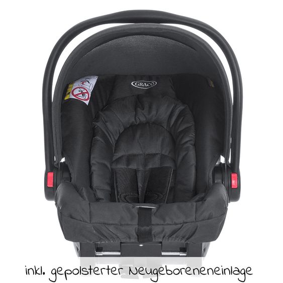 Graco Babyschale SnugRide - Gruppe 0+ - ab Geburt - 15 Monate (ab Geburt - 13 kg) - Midnight Black