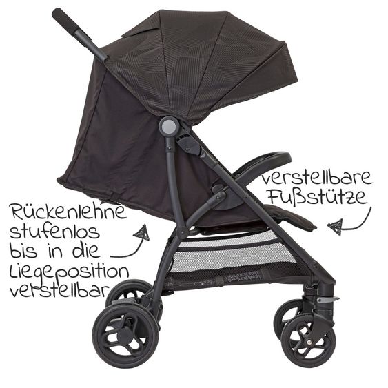 Graco Buggy / Sportwagen Breaze Lite inkl. Regenschutz - Black