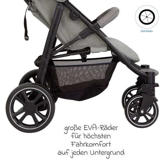 Graco Buggy & Sportwagen Eezefold DLX  mit Einhand-Faltmechanismus & Becherhalter - Lunar