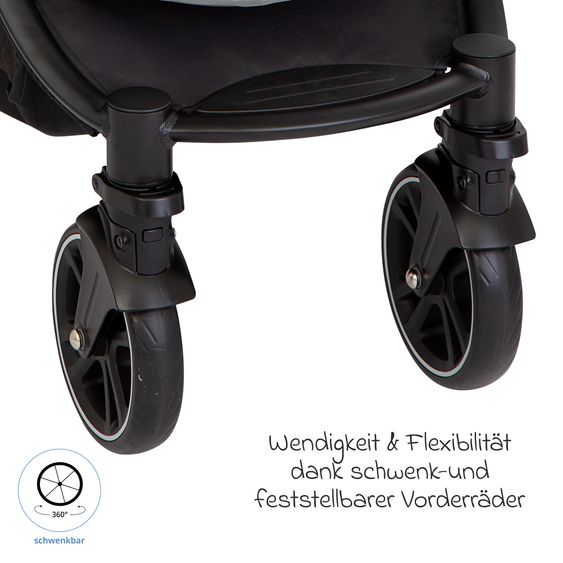 Graco Buggy & Sportwagen Eezefold DLX  mit Einhand-Faltmechanismus & Becherhalter - Lunar