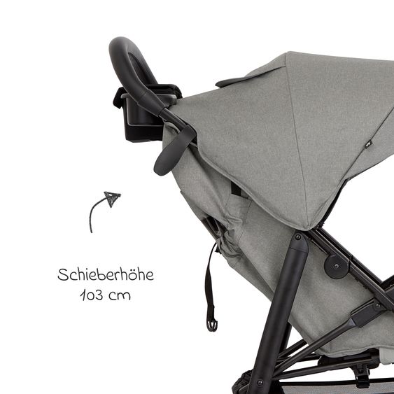 Graco Buggy & Sportwagen Eezefold DLX  mit Einhand-Faltmechanismus & Becherhalter - Lunar
