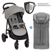 Buggy & Sportwagen Eezefold DLX  mit Einhand-Faltmechanismus, Fußsack, Insektenschutz, Regenschutz & Becherhalter - Lunar