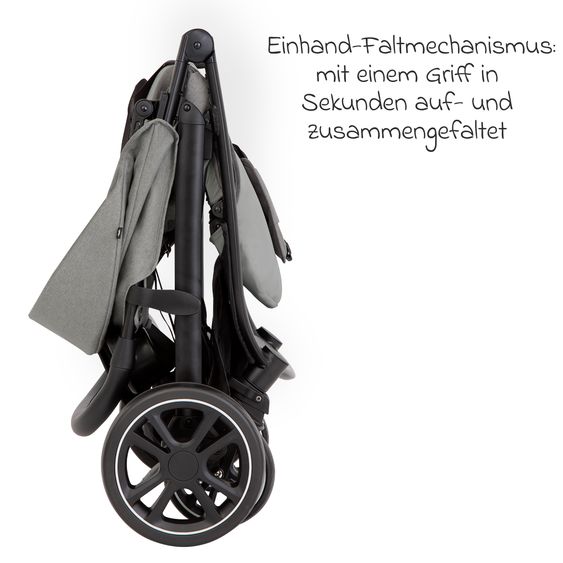 Graco Passeggino & Carrozzina Sportiva Eezefold DLX con meccanismo di piegatura ad una mano, protezione insetti, copertura antipioggia & portabicchiere - Lunar