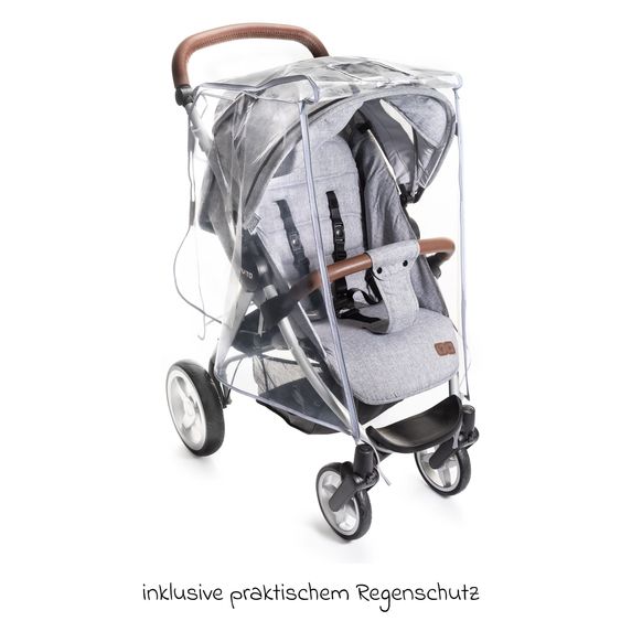 Graco Buggy & Sportwagen Eezefold DLX  mit Einhand-Faltmechanismus, Sonnenschirm, Regenschutz, Insektenschutz & Becherhalter - Lunar