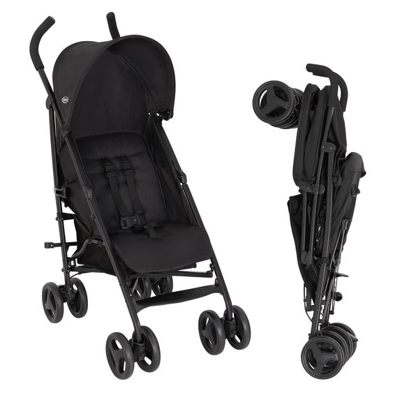 Graco Buggy & Sportwagen EZLite nur 6,6 kg leicht mit Liegeposition inkl. Regenschutz - Midnight