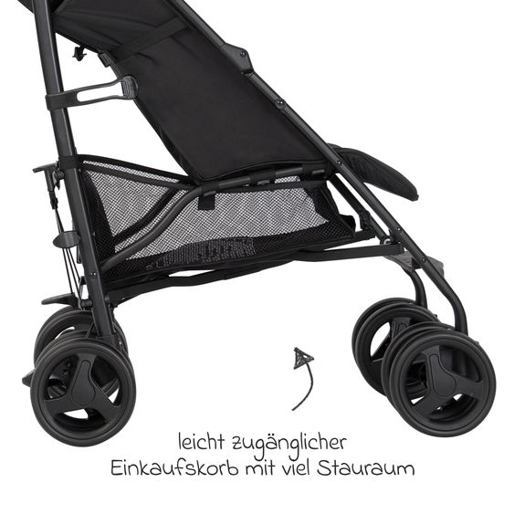 Graco Buggy & Sportwagen EZLite nur 6,6 kg leicht mit Liegeposition inkl. Regenschutz - Midnight