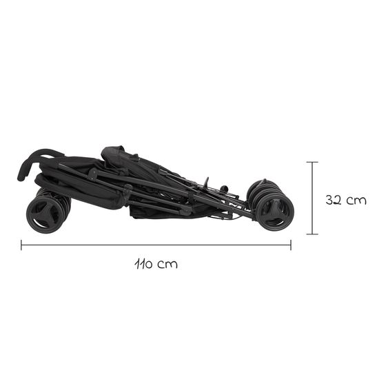 Graco Buggy & Sportwagen EZLite nur 6,6 kg leicht mit Liegeposition inkl. Regenschutz - Midnight