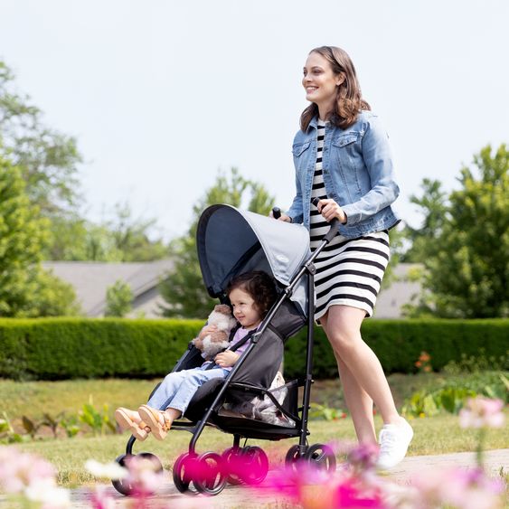 Graco Buggy & Sportwagen EZLite nur 6,6 kg leicht mit Liegeposition inkl. Regenschutz - Midnight