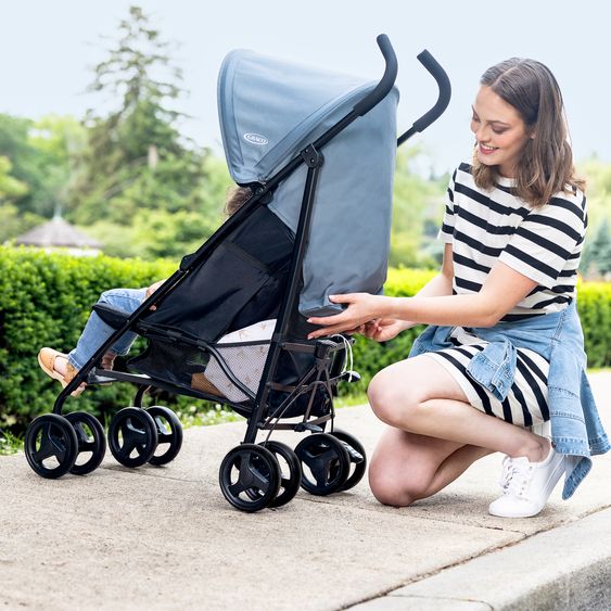 Graco Buggy & Sportwagen EZLite nur 6,6 kg leicht mit Liegeposition inkl. Regenschutz - Midnight