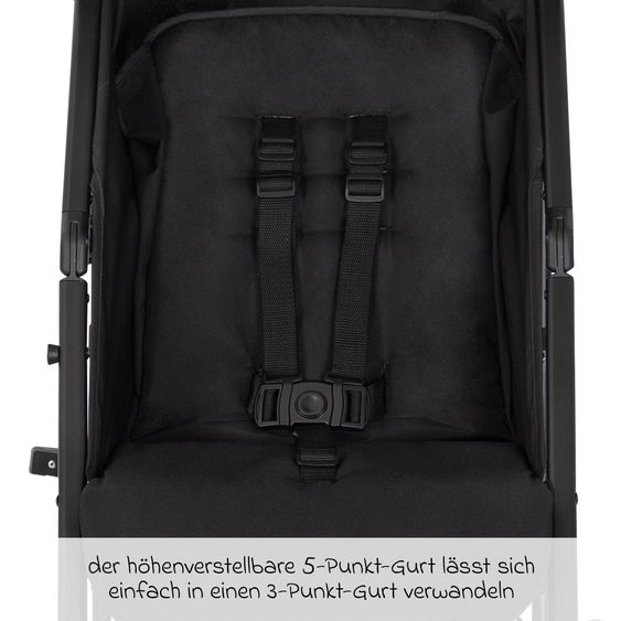 Graco Buggy & Sportwagen EZLite nur 6,6 kg leicht mit Liegeposition inkl. Regenschutz - Midnight