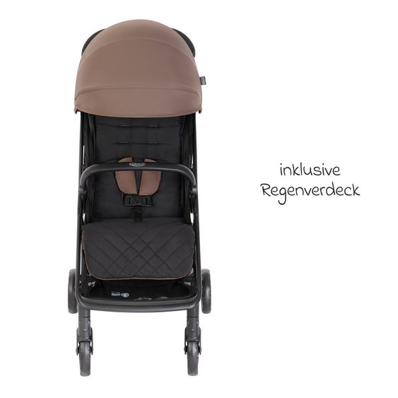 Graco Buggy- & Sportwagen Myavo bis 22 kg belastbar nur 5,8 kg leicht mit Liegefunktion & Regenschutz - Fossil