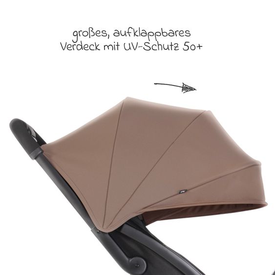 Graco Buggy- & Sportwagen Myavo bis 22 kg belastbar nur 5,8 kg leicht mit Liegefunktion & Regenschutz - Fossil