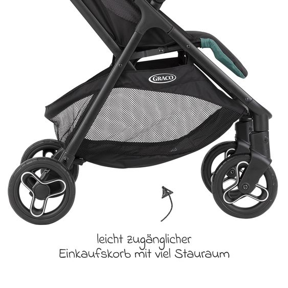 Graco Buggy- & Sportwagen Myavo bis 22 kg belastbar nur 5,8 kg leicht mit Liegefunktion & Regenschutz - Mint