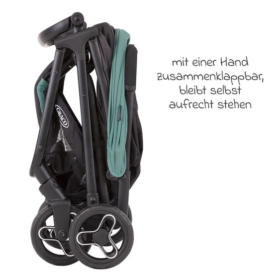 Graco Buggy- & Sportwagen Myavo bis 22 kg belastbar nur 5,8 kg leicht mit Liegefunktion & Regenschutz - Mint
