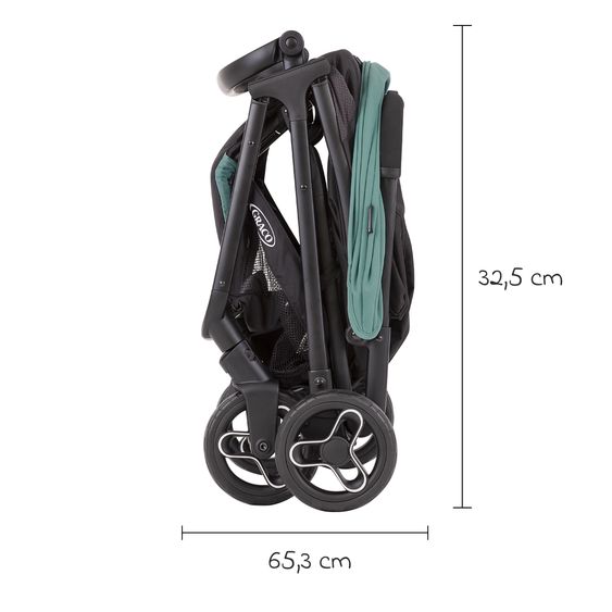 Graco Buggy- & Sportwagen Myavo bis 22 kg belastbar nur 5,8 kg leicht mit Liegefunktion & Regenschutz - Mint