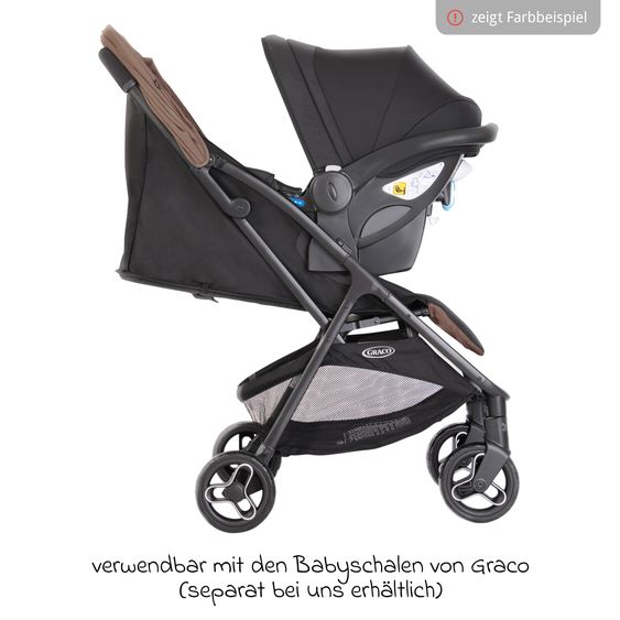 Graco Buggy- & Sportwagen Myavo bis 22 kg belastbar nur 5,8 kg leicht mit Liegefunktion & Regenschutz - Mint