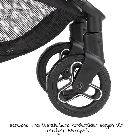 Graco Buggy & Sportwagen Myavo bis 22 kg belastbar nur 5,8 kg leicht mit Liegefunktion & Regenschutz - Steeple Gray