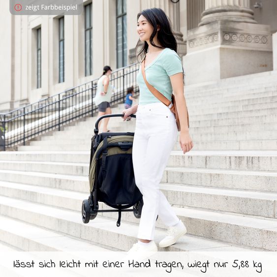 Graco Buggy & Sportwagen Myavo bis 22 kg belastbar nur 5,8 kg leicht mit Liegefunktion & Regenschutz - Steeple Gray