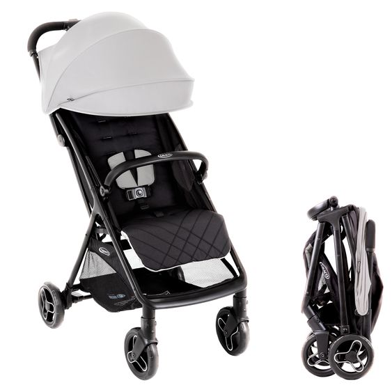 Graco Buggy & pushchair Myavo up to 22 kg load capacity only 5.8 kg light with reclining function & rain cover - Steeple Gray