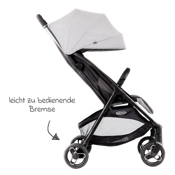Graco Buggy & pushchair Myavo up to 22 kg load capacity only 5.8 kg light with reclining function & rain cover - Steeple Gray
