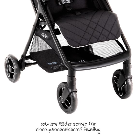 Graco Buggy & pushchair Myavo up to 22 kg load capacity only 5.8 kg light with reclining function & rain cover - Steeple Gray