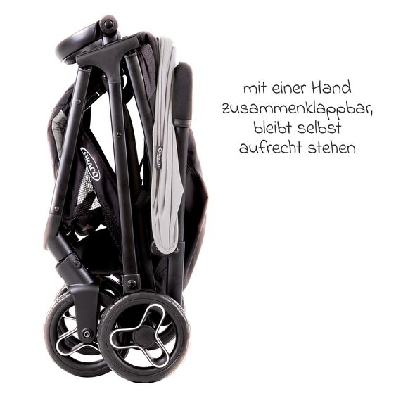 Graco Buggy & pushchair Myavo up to 22 kg load capacity only 5.8 kg light with reclining function & rain cover - Steeple Gray