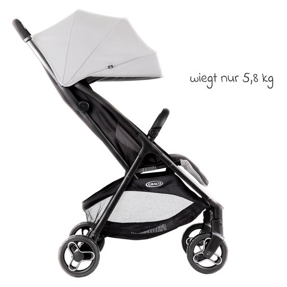 Graco Buggy & pushchair Myavo up to 22 kg load capacity only 5.8 kg light with reclining function & rain cover - Steeple Gray