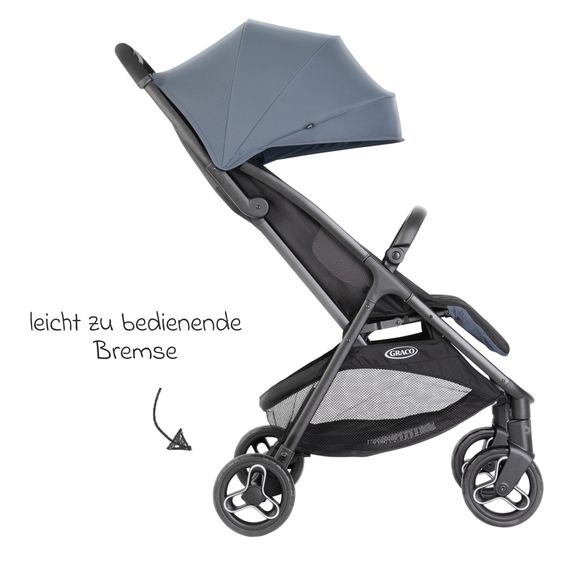 Graco Buggy- & Sportwagen Myavo bis 22 kg belastbar nur 5,8 kg leicht mit Liegefunktion & Regenschutz - Stormy