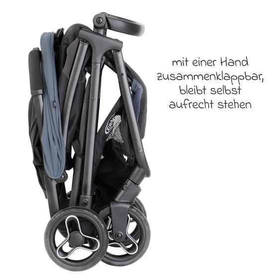 Graco Buggy- & Sportwagen Myavo bis 22 kg belastbar nur 5,8 kg leicht mit Liegefunktion & Regenschutz - Stormy