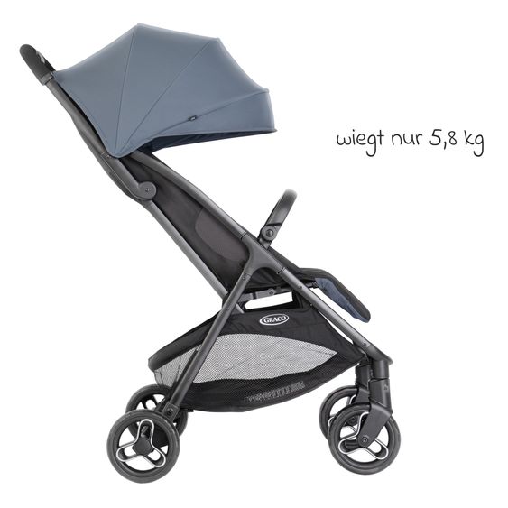 Graco Buggy- & Sportwagen Myavo bis 22 kg belastbar nur 5,8 kg leicht mit Liegefunktion & Regenschutz - Stormy